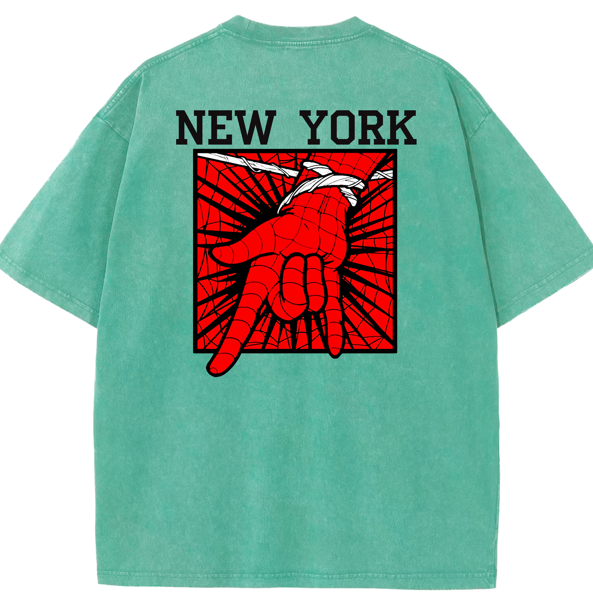 （画像用） Spider Man スパイダーマン 綿100% ヴィンテージ風 半袖Tシャツ（背面プリント）
